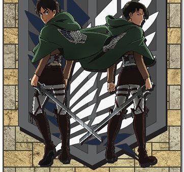 Attack On Titan Wall Scroll  Eren and Levi WoF  Cheap