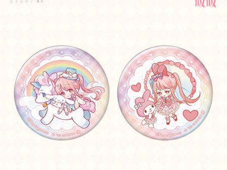 Sanrio x Shining Nikki Badge Sanrio Character Dream Present Ver. Set of 2 For Cheap