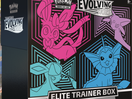 Pokemon TCG Evolving Skies Elite Trainer Box Vaporeon, Espeon, Glaceon and Sylveon on Sale