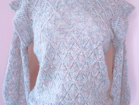 Everything s Cake Lavender Pointelle Knit Sweater Online now