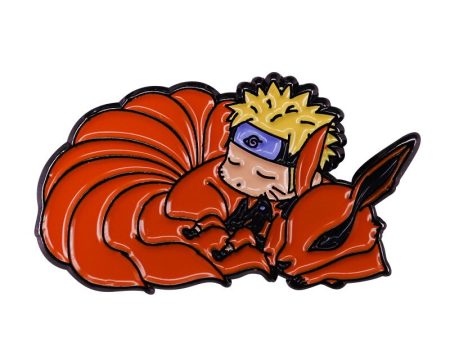 Naruto Enamel Pin Naruto and Kurama Supply