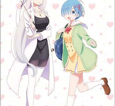 Re:Zero Wall Scroll  Emilia and Rem Sweetheart  For Discount