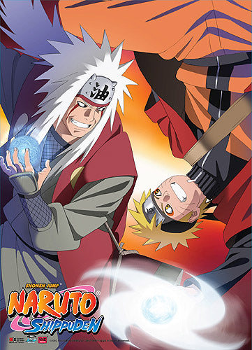 Naruto Shippuden Wall Scroll  Naruto and Jiraiya  Online Hot Sale