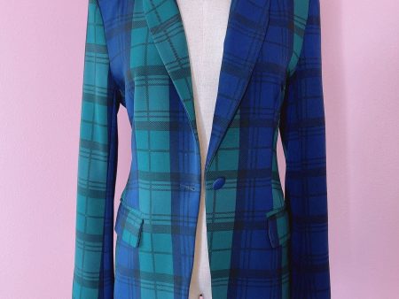 *SALE* Hudson Plaid Suave Fitted Notch Lapel Blazer Online now