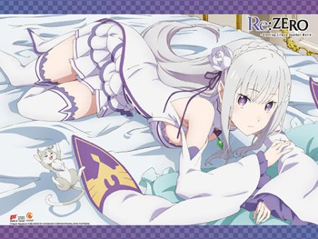 Re:Zero Wall Scroll  Emilia and Puck   on Sale