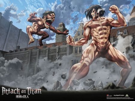 Attack On Titan Wall Scroll  Titan Clash  Hot on Sale