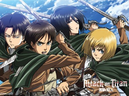 Attack On Titan Wall Scroll  Key Art 16  Online Sale