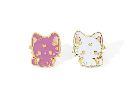 Sailor Moon Enamel Pin Cutesy Artemis & Luna For Discount