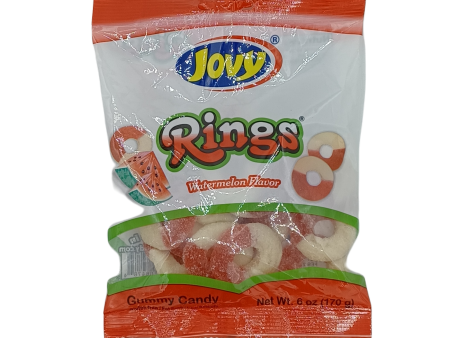 Jovy Gummy Rings Watermelon 6oz Discount