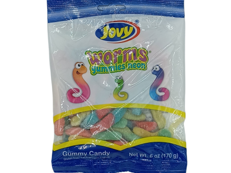 Jovy GummyWorms Neon 6oz PEG Discount