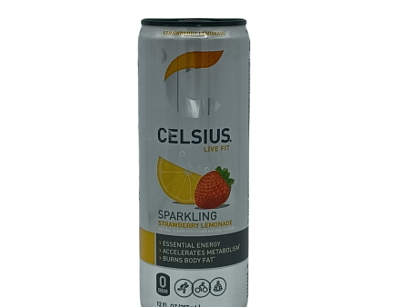 Celsius Sparkling Strawberry Lemonade 12oz 12ct Online now