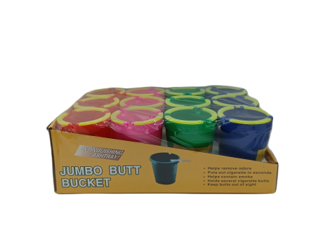 Butt Bucket Neon Glow Top Ashtray 12ct Medium For Sale