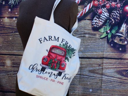 Farm fresh Christmas tote bags For Cheap