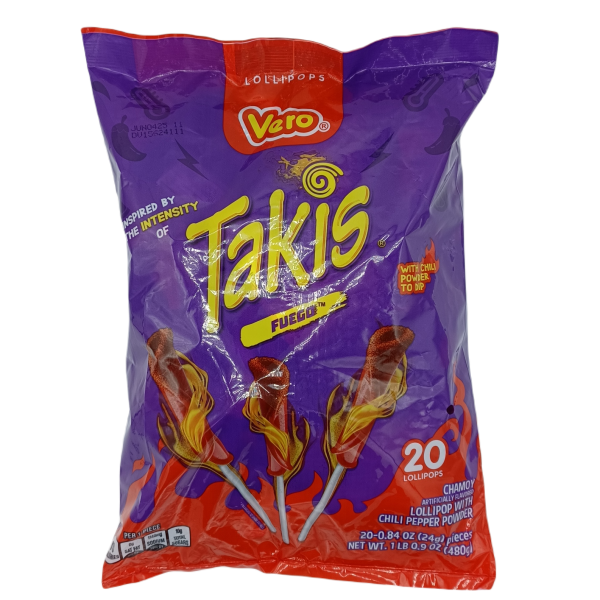 Vero Takis Chamoy Lollipops .84 20ct Sale