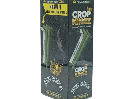 Crop Kingz Organic Wraps Thug Passion 2pk 15ct Online now