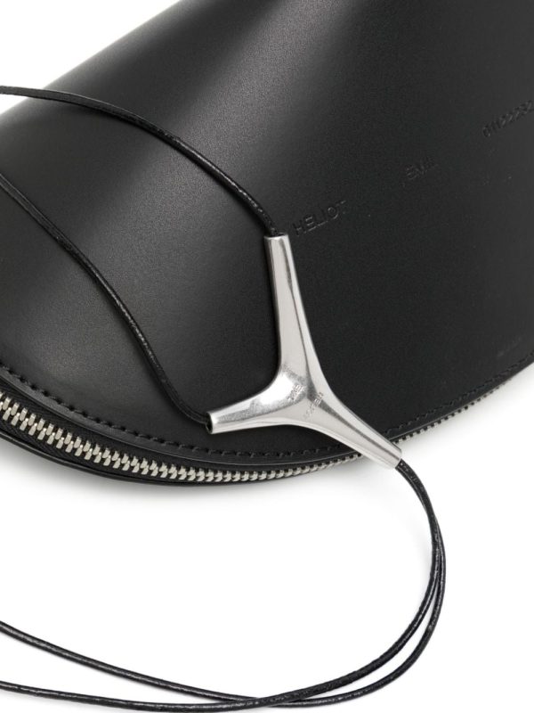 Zipped Leather Messenger Bag Online now