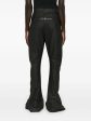 Zip-Detailed Coated Straight Trousers Discount