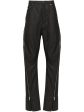 Zip-Detailed Coated Straight Trousers Discount