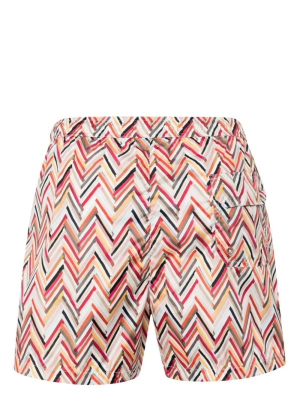 Zigzag-Pattern Swim Shorts For Sale